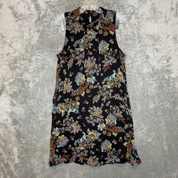 Tommy Hilfiger Women Floral Fall Sleeveless Lightweight Chiffon Swing Dress 10 - Picture 1 of 11